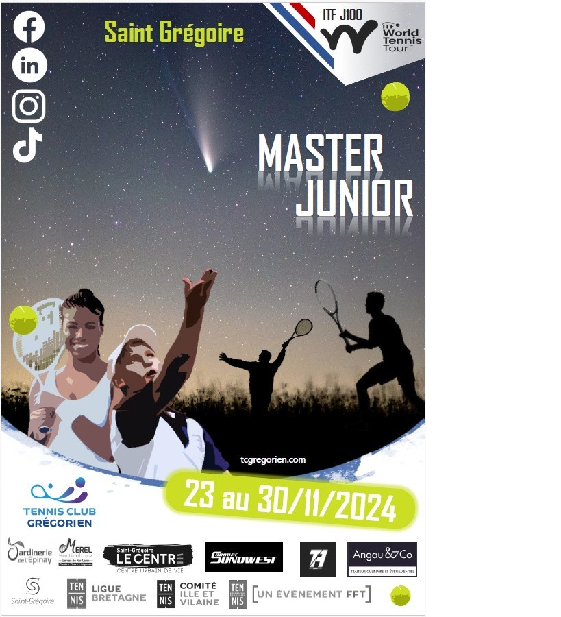 OPEN ITF JUNIOR DE SAINT GREGOIRE du 23 au 30 NOVEMBRE 2024
